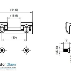 Schüco protikus strelky zámku vchodových dverí 279863